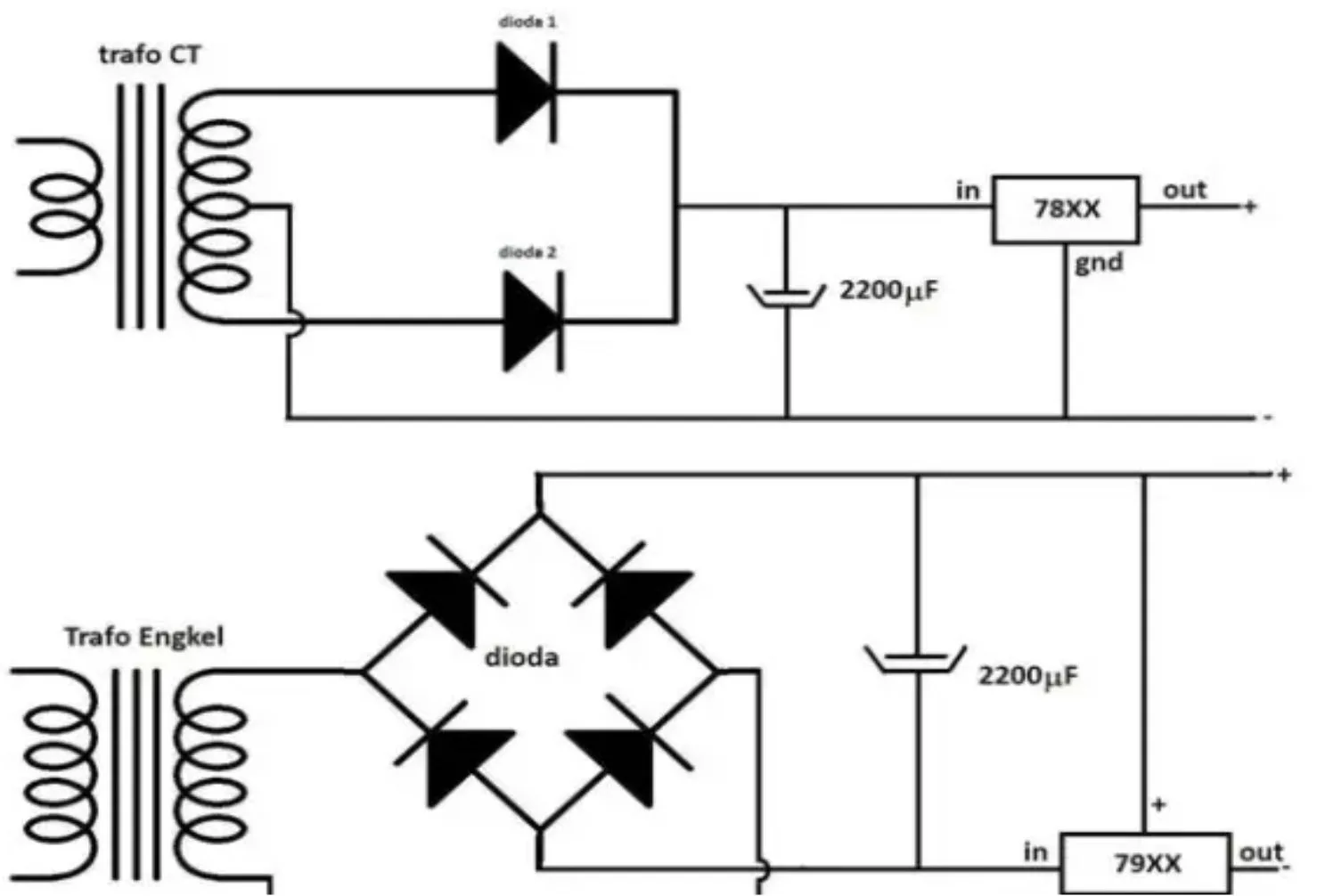 rangkaian adaptor sederhana