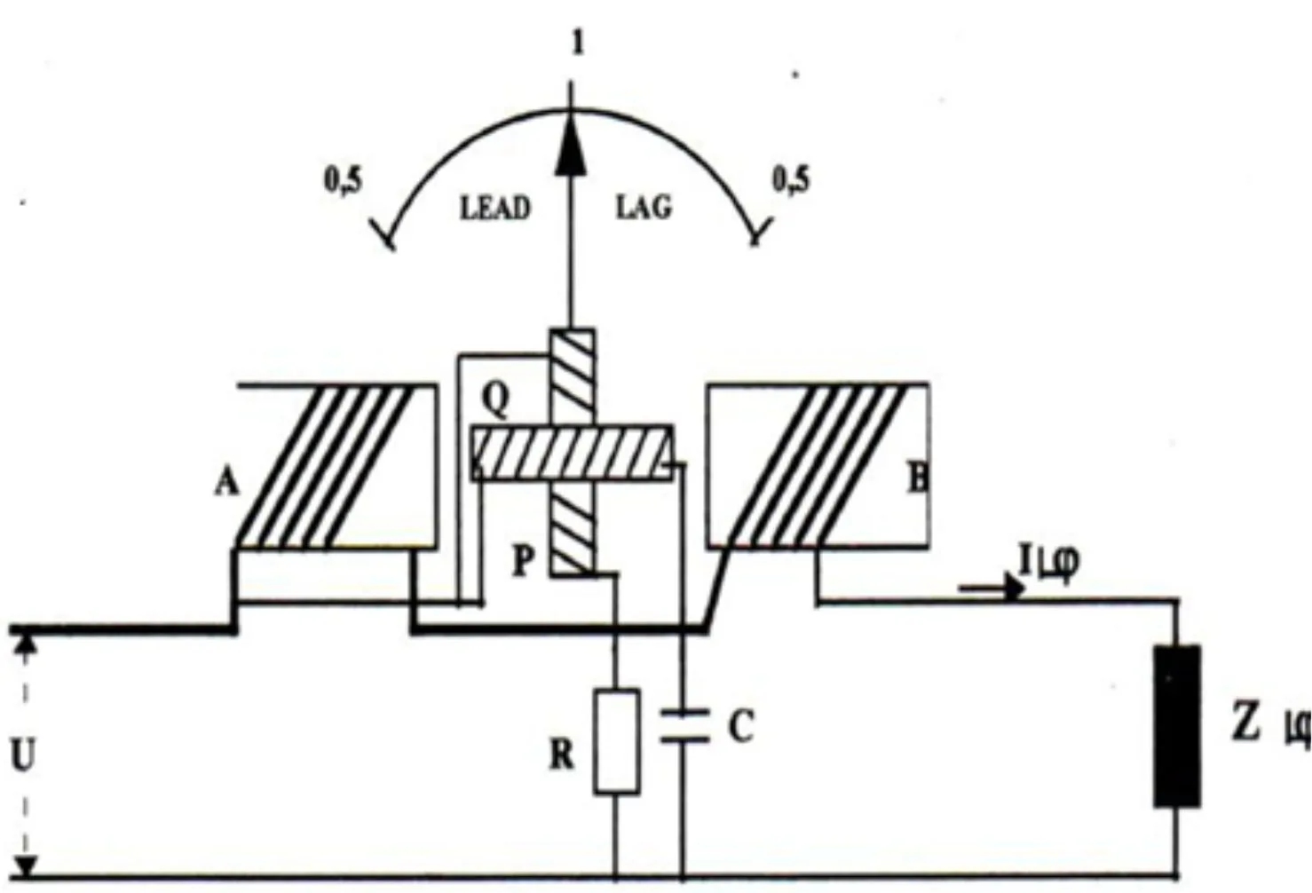 rangkaian cos phi meter