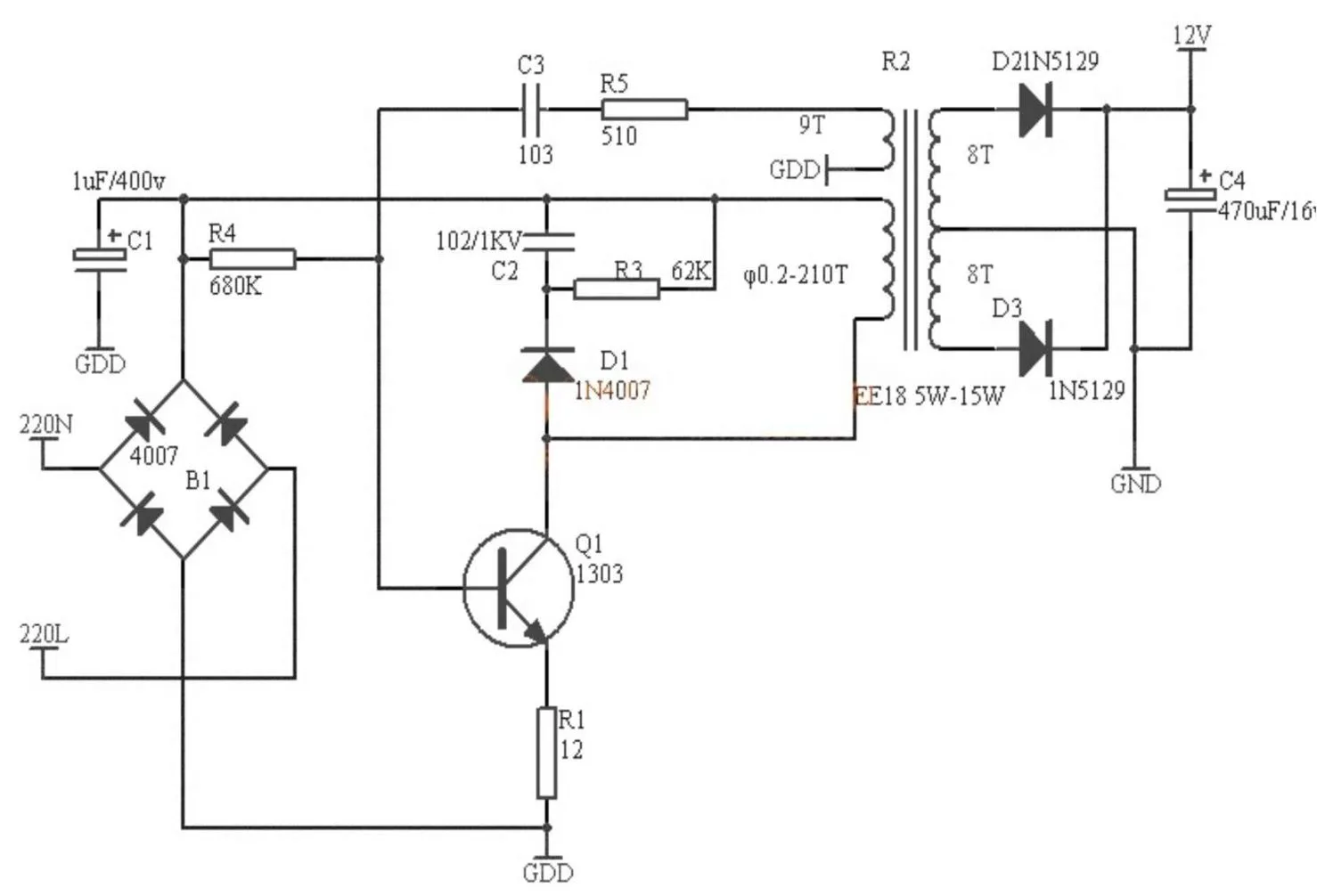 rangkaian power supply switching