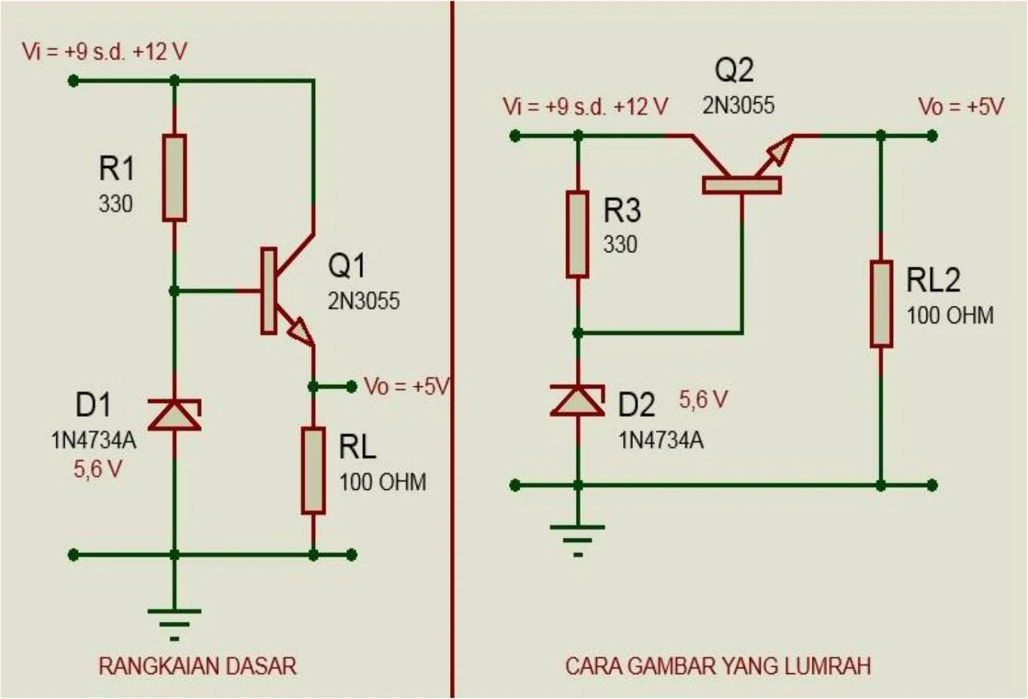 rangkaian regulator 12 volt