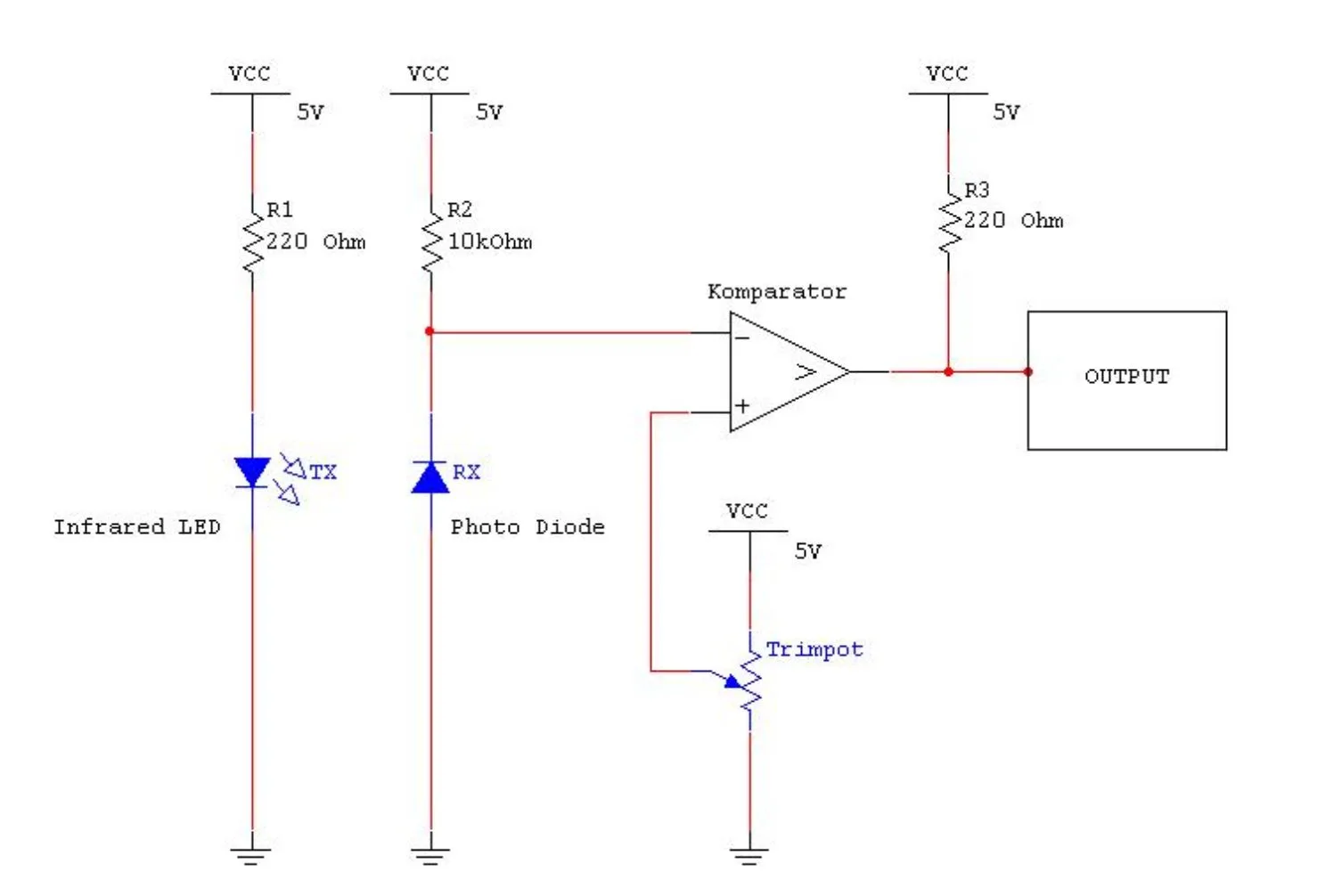 rangkaian sensor infrared