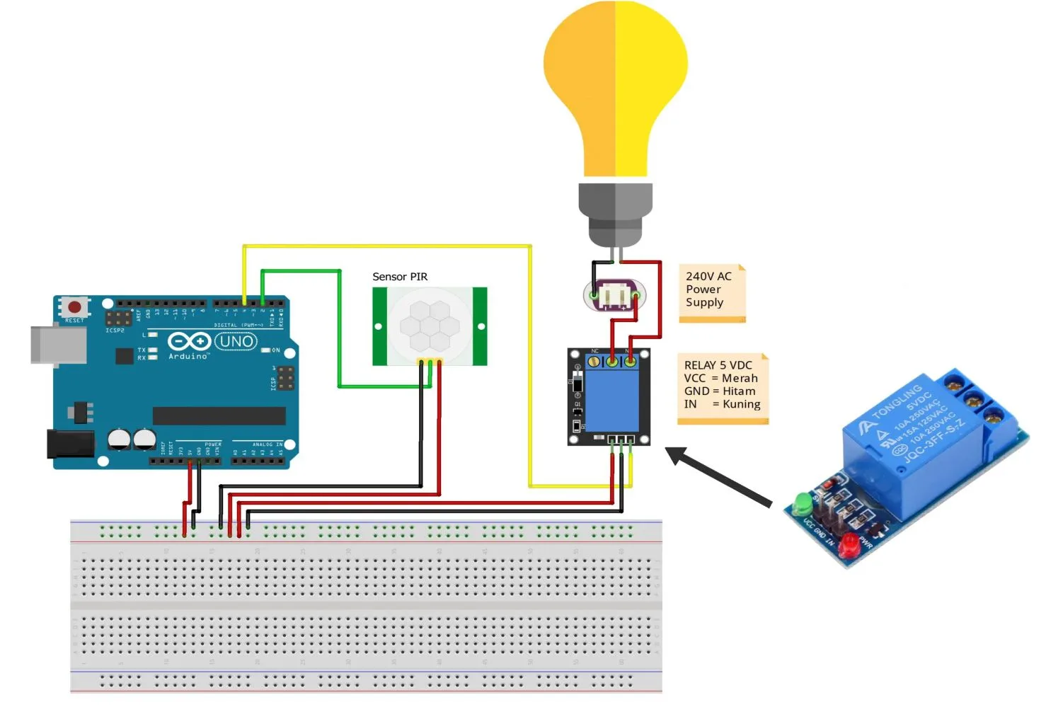 rangkaian sensor pir