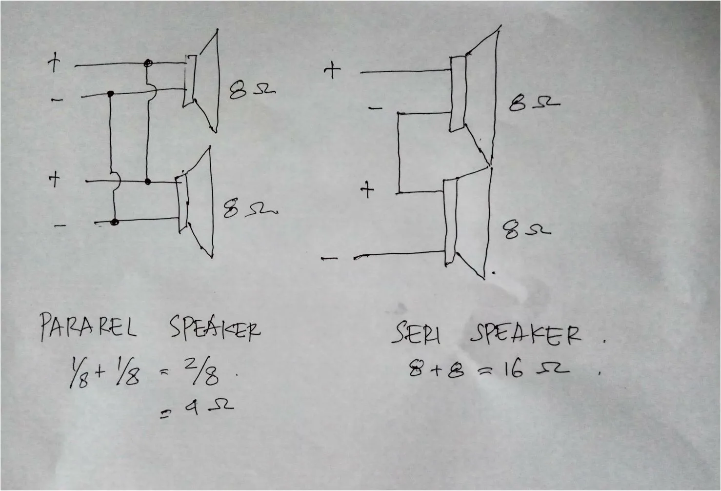 rangkaian seri speaker