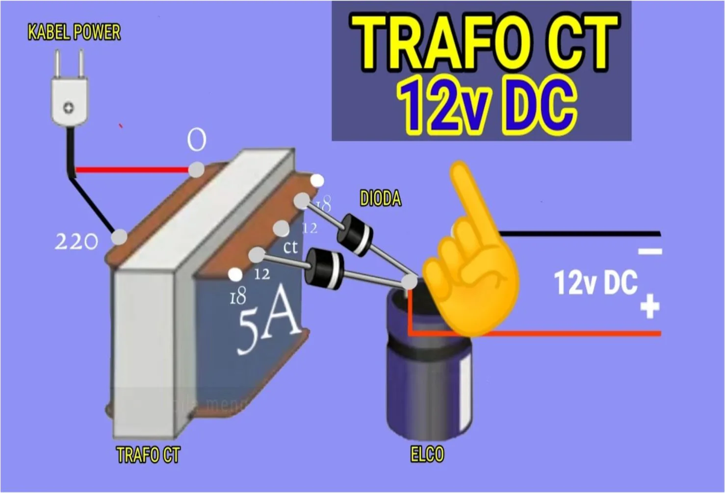 rangkaian trafo ct 12v